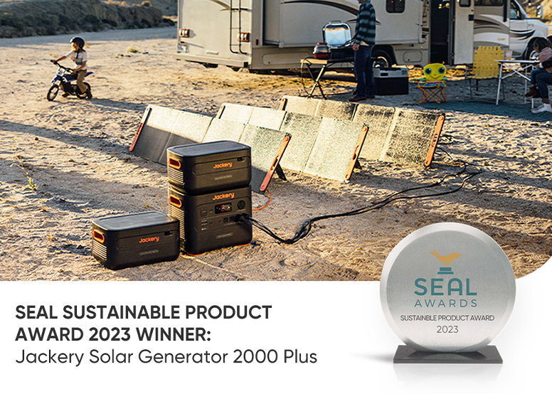 Jackery's Solar Generator 2000 Plus Receives Prestigious SEAL Sustainable Product Award 2023